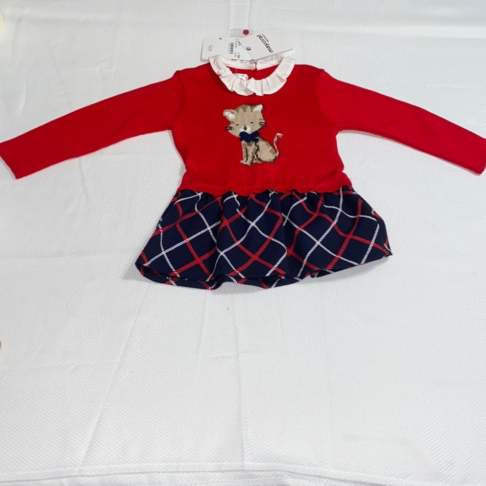 NWT Mayoral Knit Kitten Dress 18M